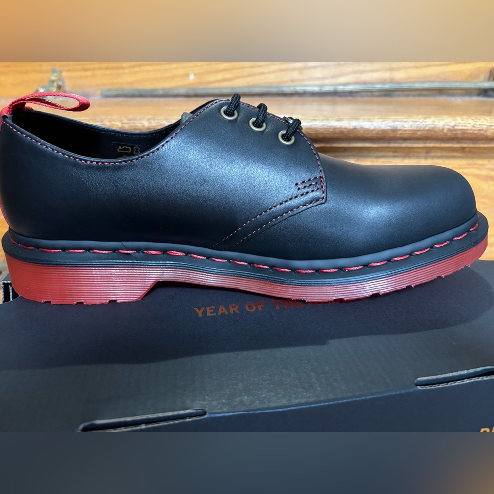 Dr. Martens Lunar New Year Black and Red 1461 Oxfords (Year of the Rabbit) - Picture 8 of 14